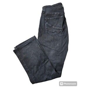 NYDJ Womens Black Cotton Denim Ankle Straight Size 6